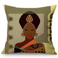 Load image into Gallery viewer, Colorful Fashion African Girl Pop Art Cushion