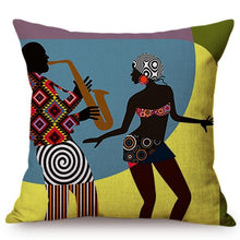 Load image into Gallery viewer, Colorful Fashion African Girl Pop Art Cushion