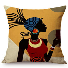 Load image into Gallery viewer, Colorful Fashion African Girl Pop Art Cushion