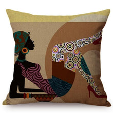 Load image into Gallery viewer, Colorful Fashion African Girl Pop Art Cushion