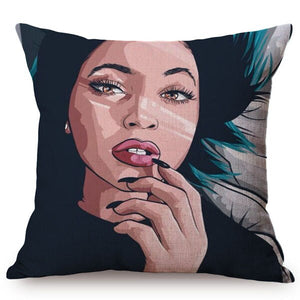 Sexy Woman Pop Art Cushion