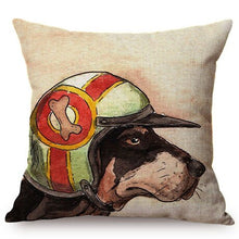Load image into Gallery viewer, Comic Funny Dog Pilot Pop Art Cushion