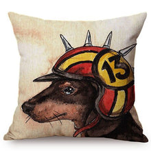 Load image into Gallery viewer, Comic Funny Dog Pilot Pop Art Cushion