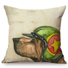 Load image into Gallery viewer, Comic Funny Dog Pilot Pop Art Cushion