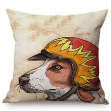 Load image into Gallery viewer, Comic Funny Dog Pilot Pop Art Cushion